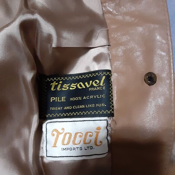 Vintage Tissavel Tocci faux fur bomber jacket size M France soft - Picture 9 of 9